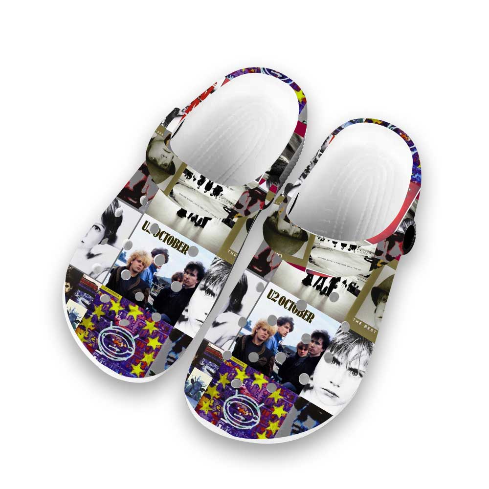 U2 Rock Band Clogs Shoes