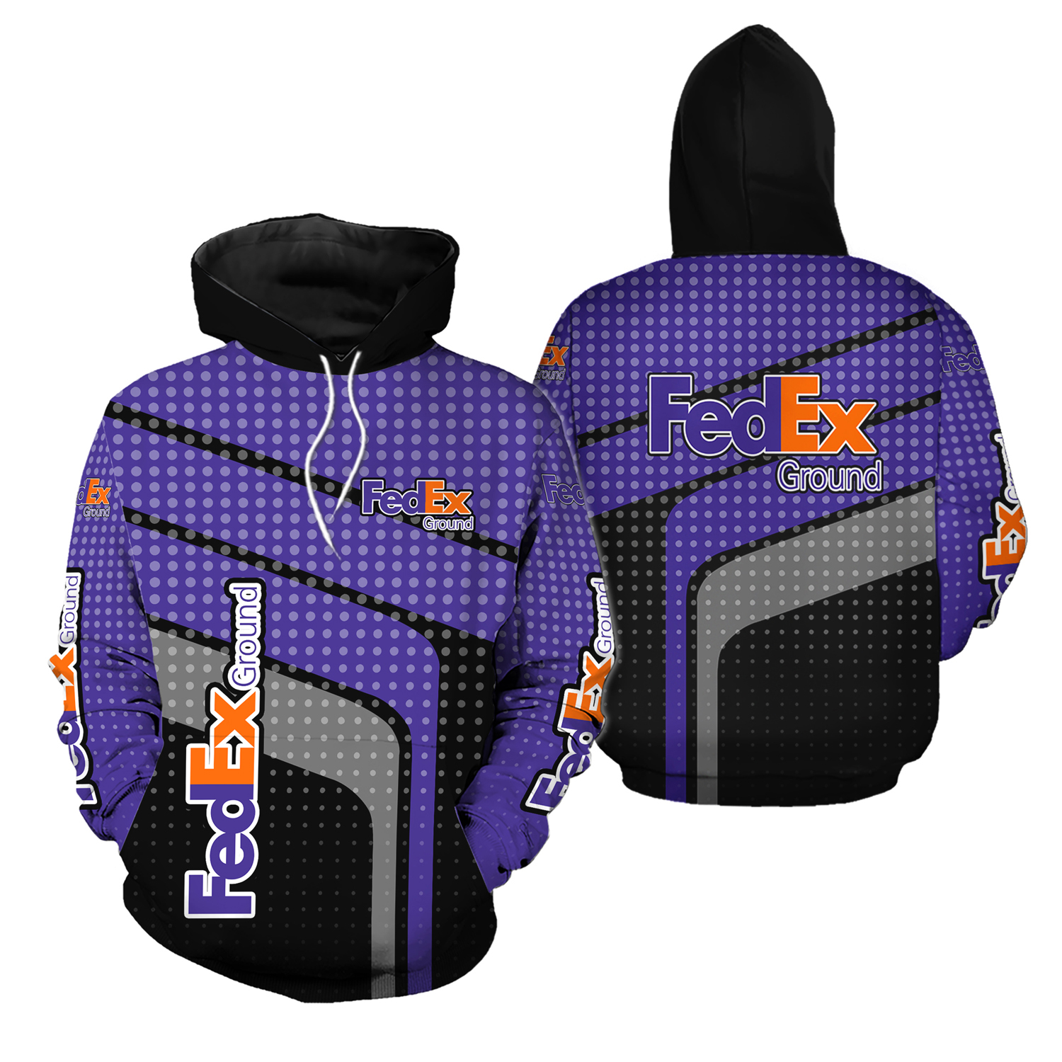Fedex Purple Custom Full Print 3d Hoodie