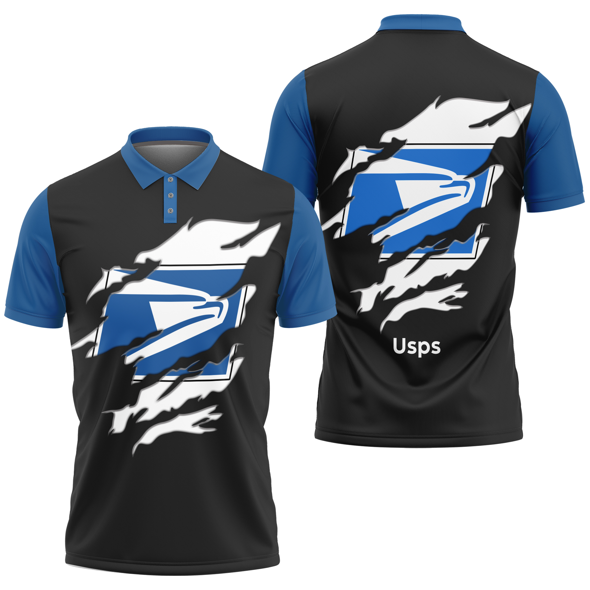 Personalized Postal Service Polo Shirt, United Sps 3d Printed Polo Shirt