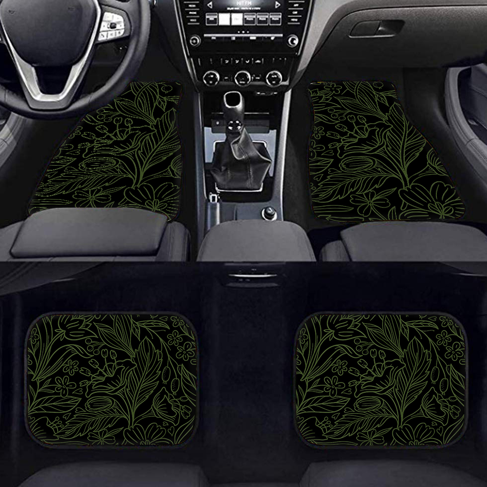 Sage Green Boho Car Floor Mats