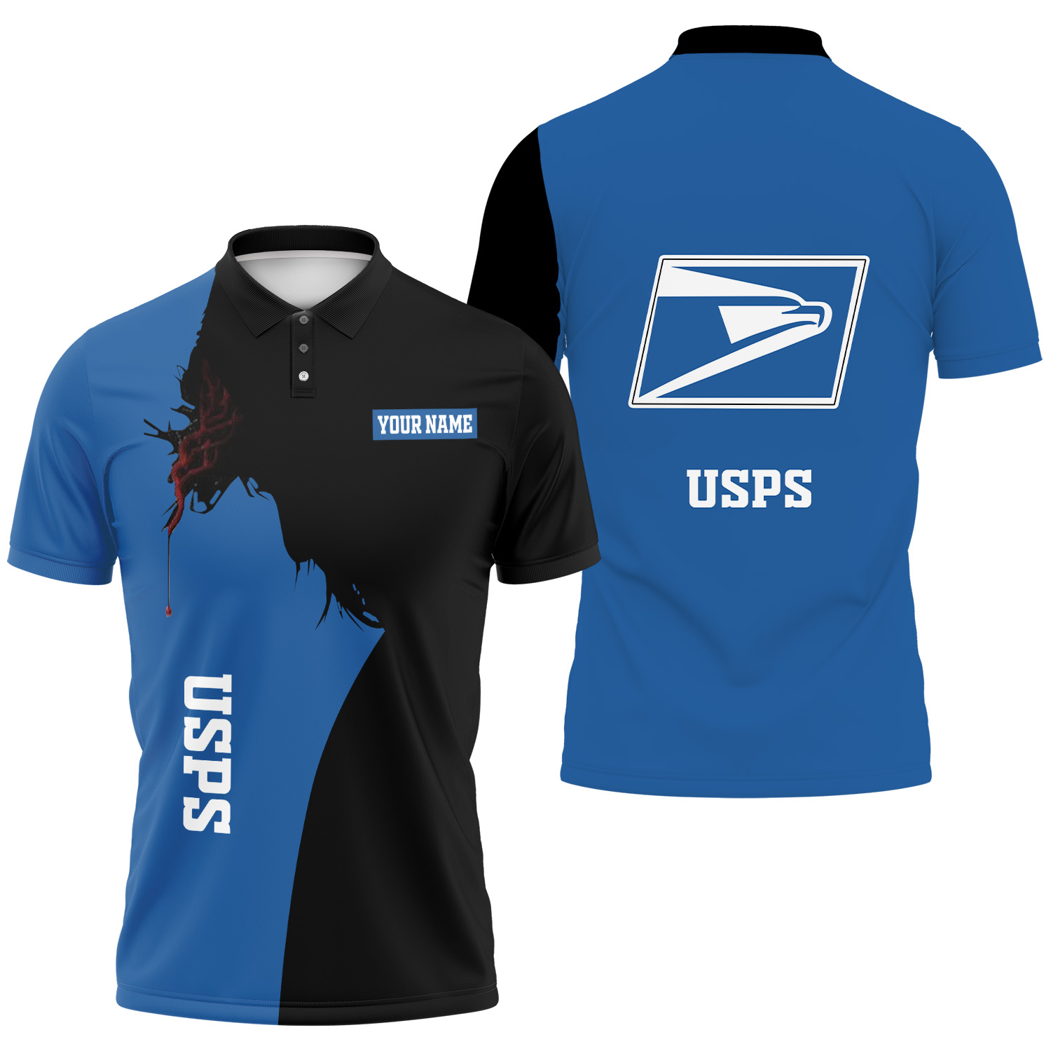 Personalized Postal Service Polo Shirt, United Sps 3d Printed Polo Shirt