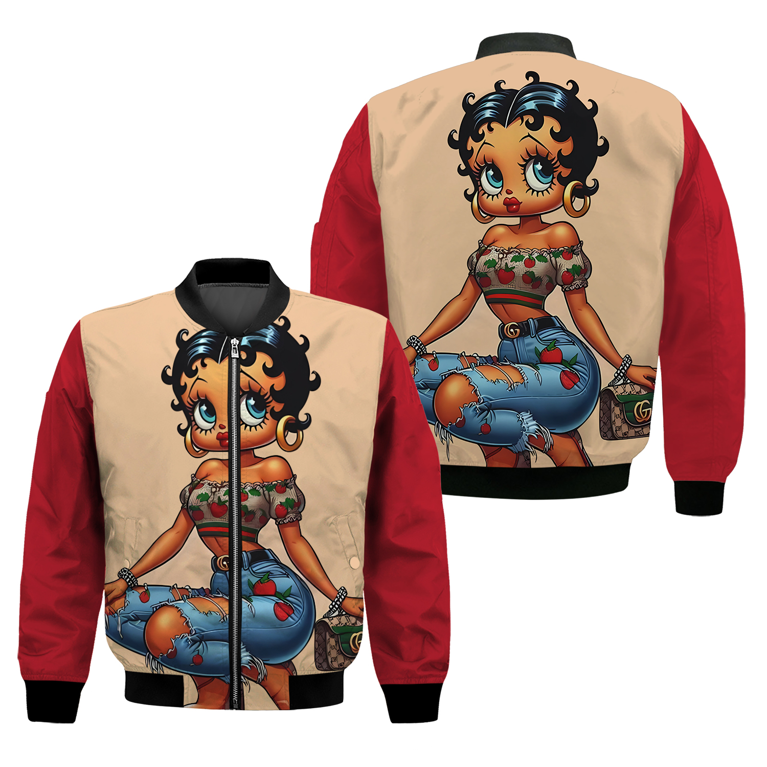Betty Boop Women's Bomber Jacket, Betty Boop Bomber Jacket