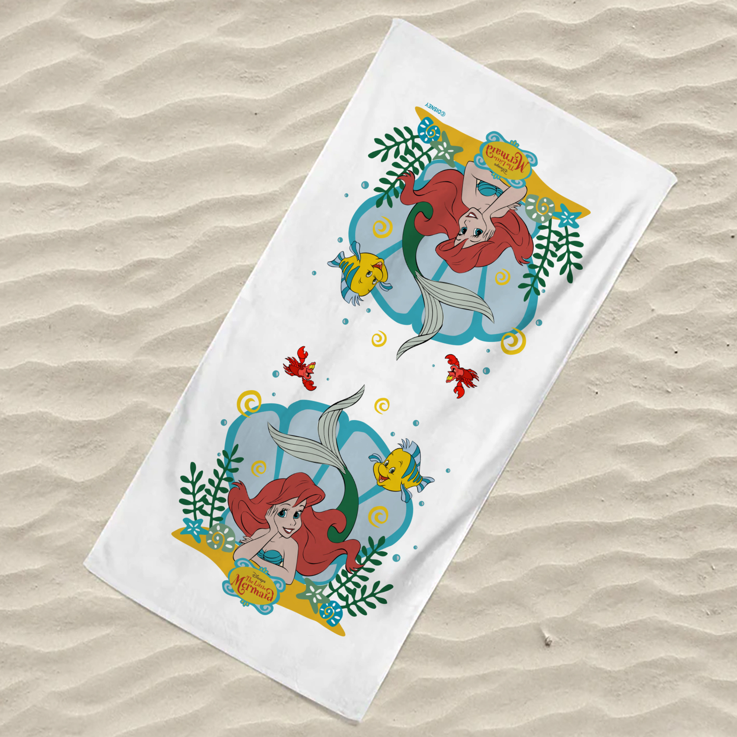 Vintage Little Mermaid Beach Towel