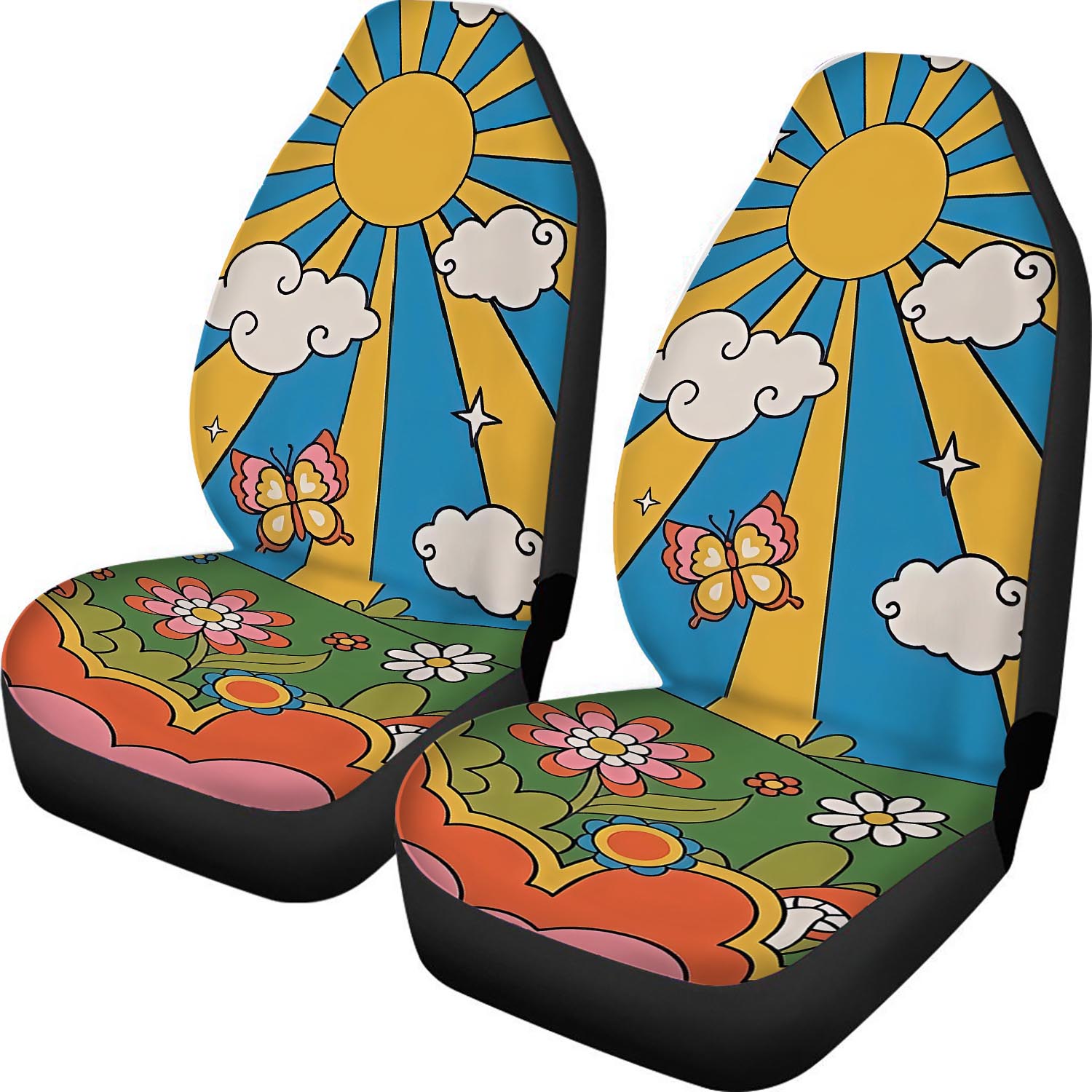 Bight Sunrise - Hippie Car Seat Covers