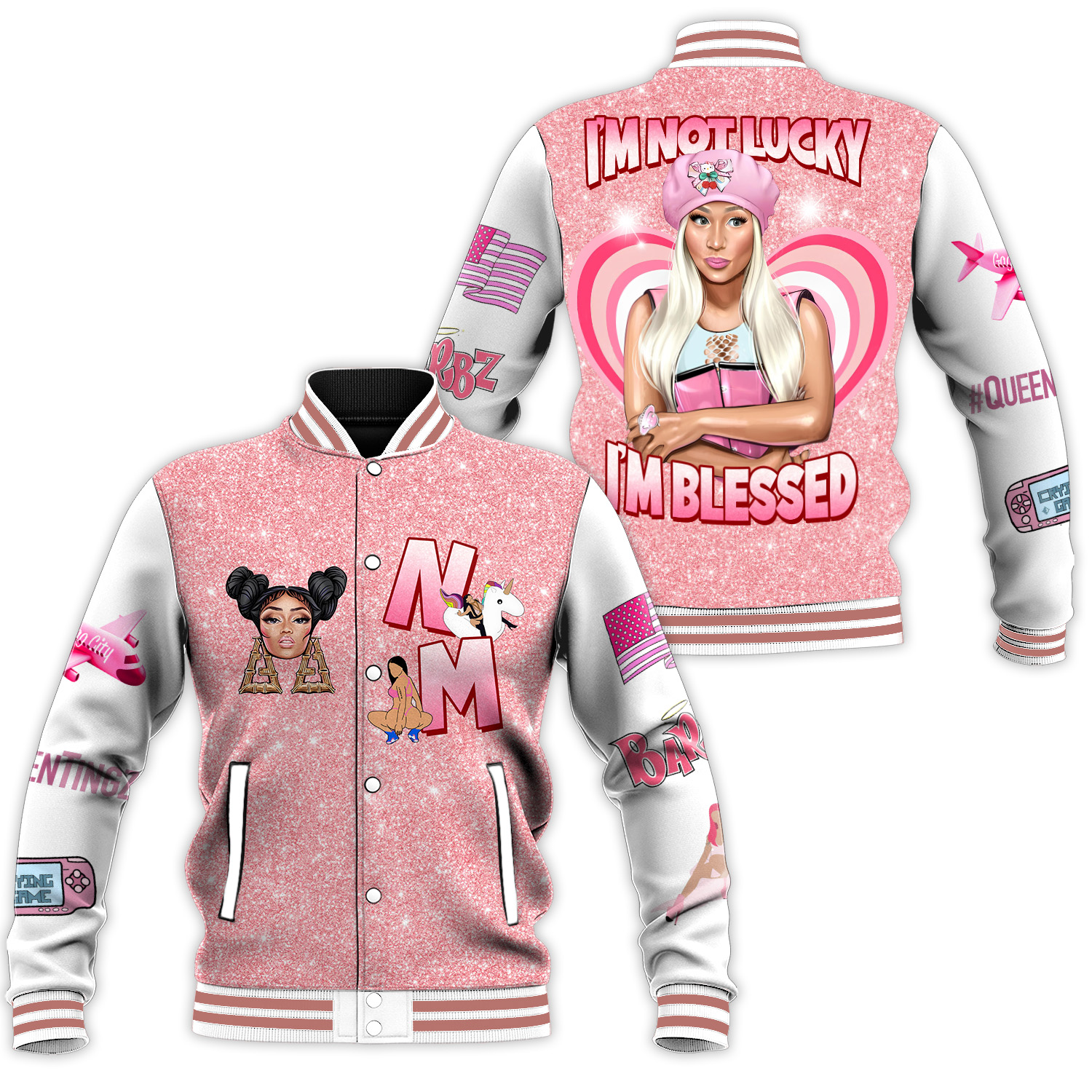 Nicki Minaj Baseball Jacket, Nicki Minaj Pink Friday 2 Concert Shirt