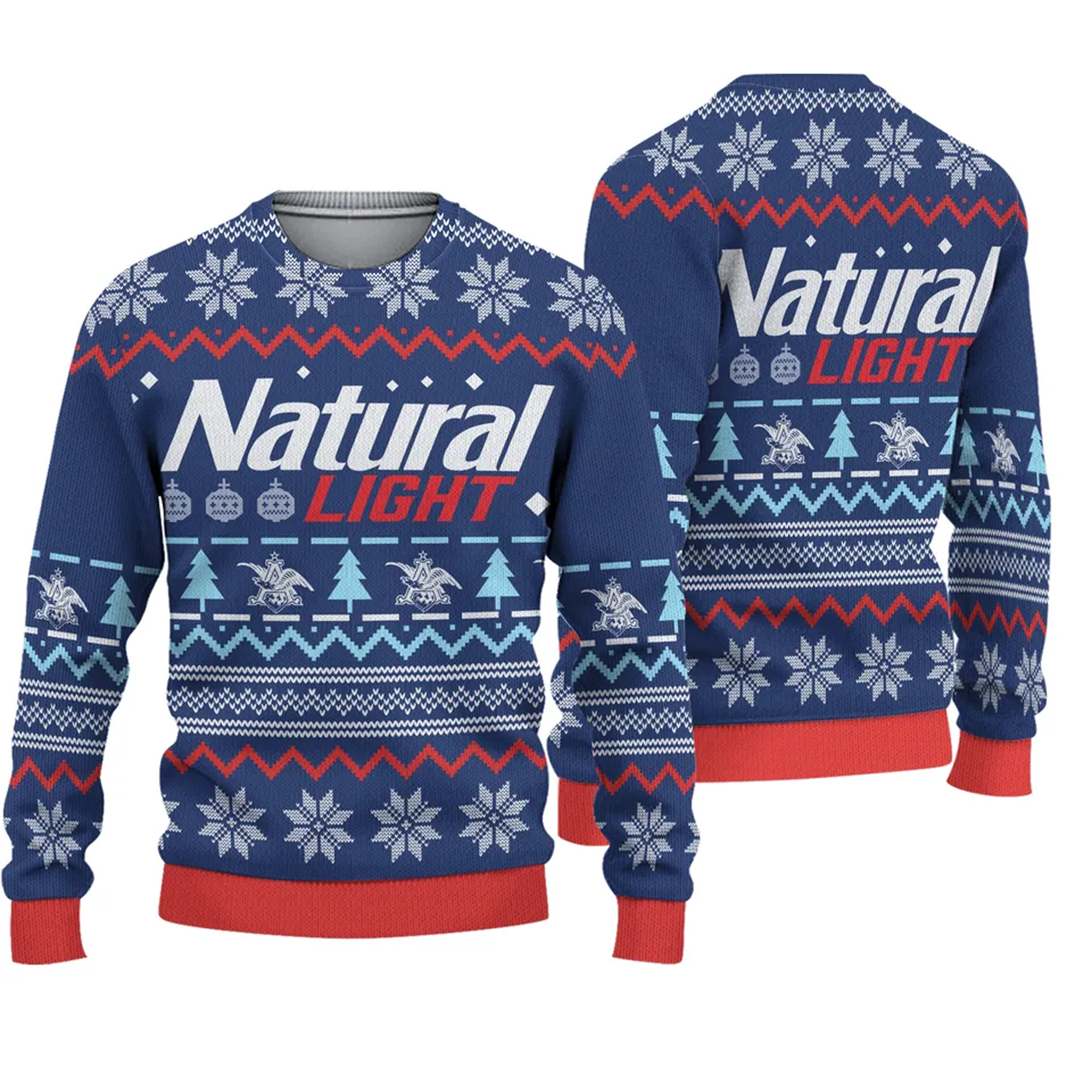 Natural Light Ugly Sweater Beer Drinking Christmas 3d Sweater