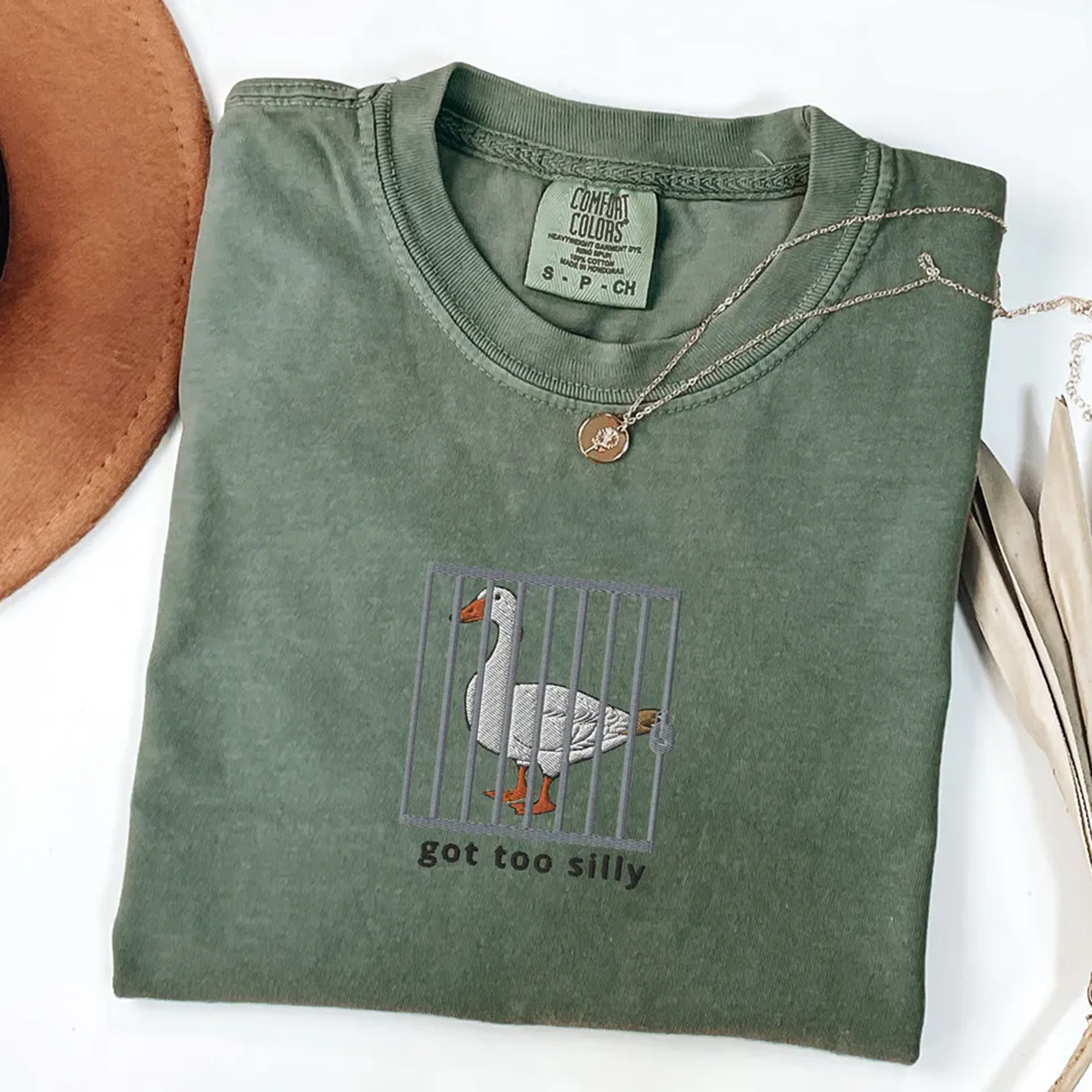 Embroidered Silly Goose Shirt | Got Too Silly Embroidered Shirt