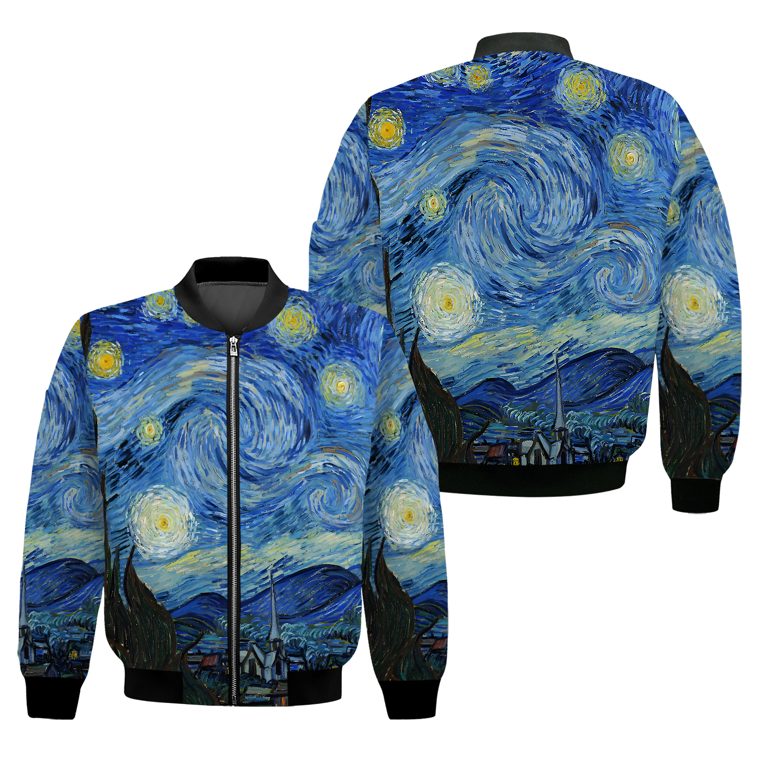 Van Gogh Starry Night Men's Bomber Jacket