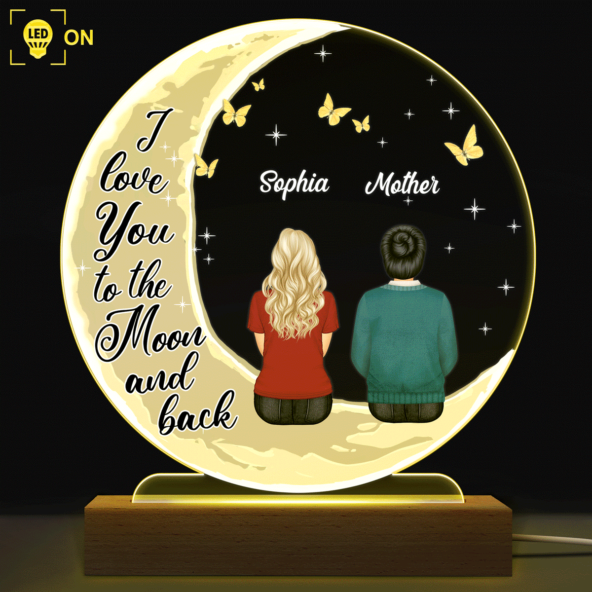 I Love You To The Moon And Back Grandma Mom - Mother Gift ...