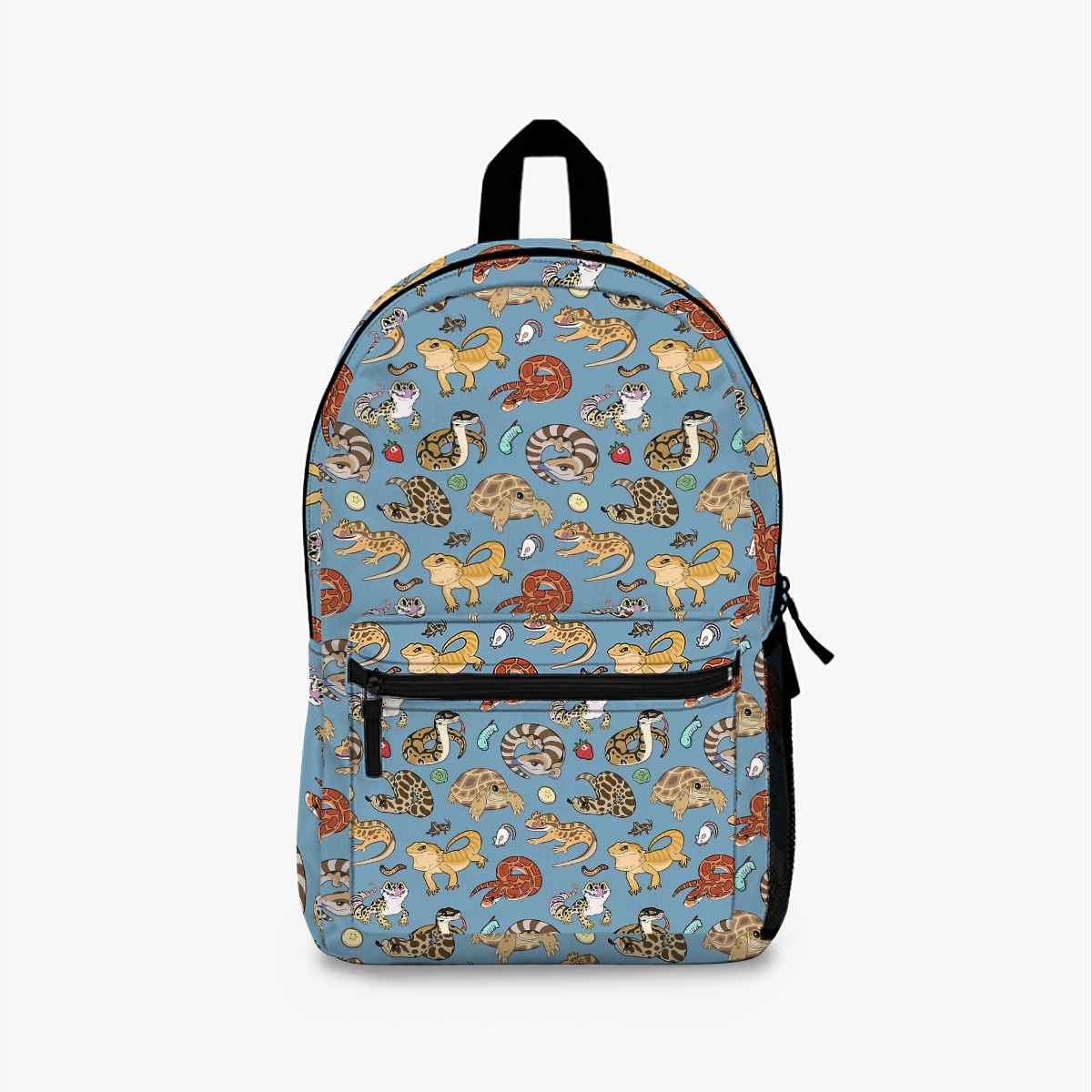 Reptile Pets Pattern - Blue Backpack