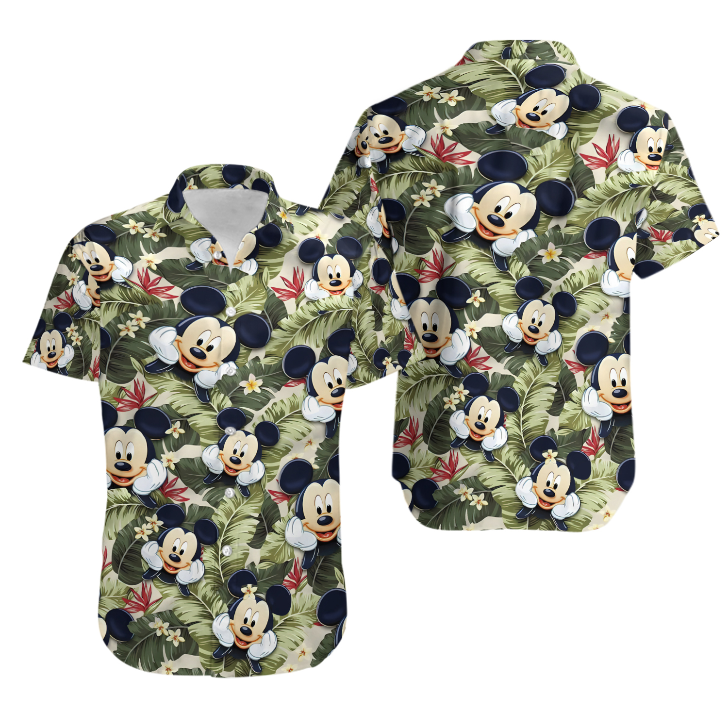 Cute Mouse Floral Hawaii Beach Shirt, Mouse Movie Hawaiian Shirt