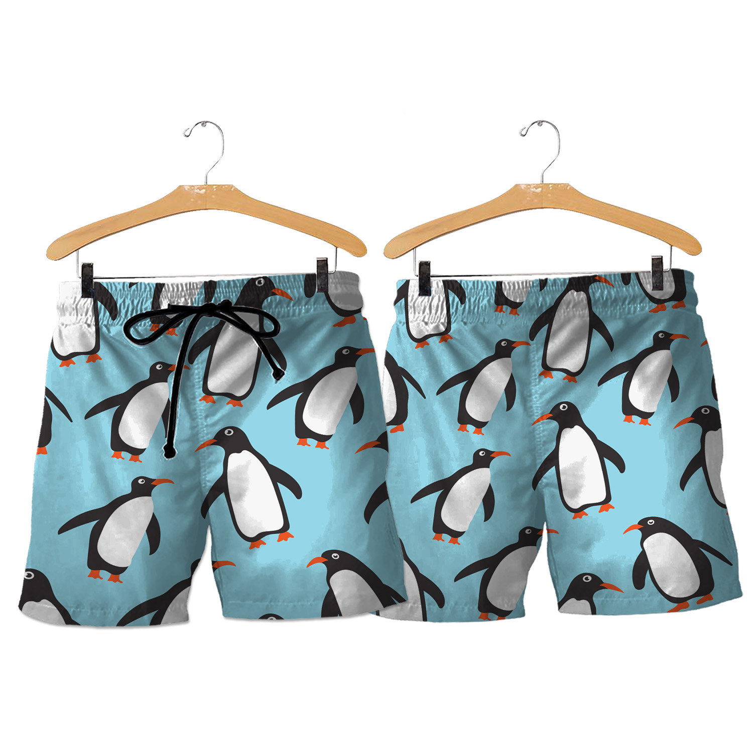3d Printed Penguin Men's Short Pants Fashion Hawaii Beach Shorts