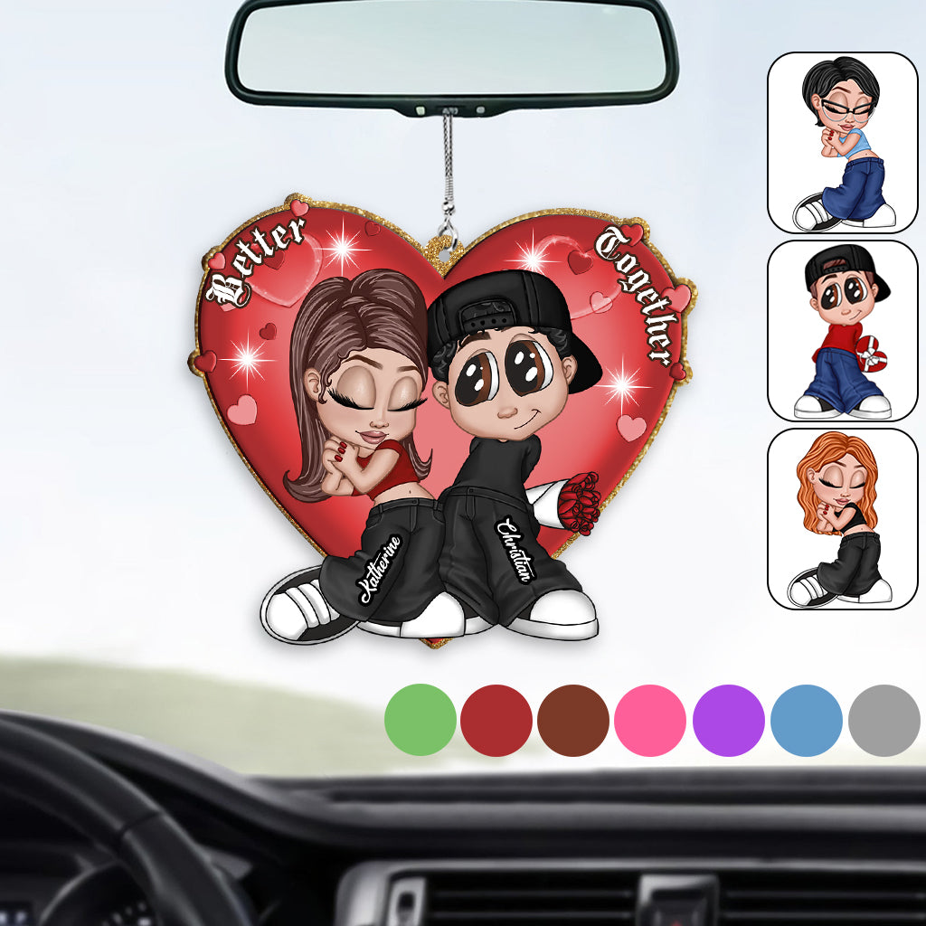 Y2k Couple - Personalized Couple Acrylic Car Hanger