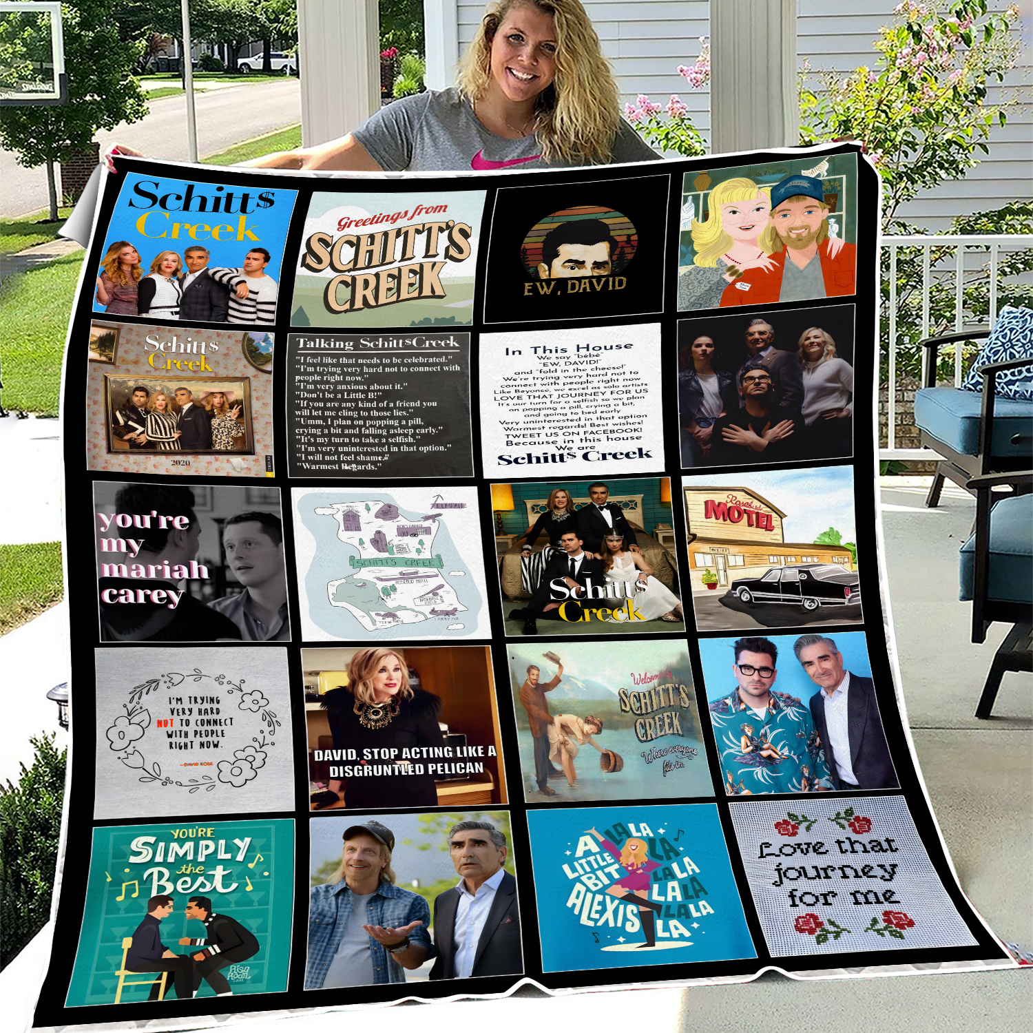Schitt's Creek Tv Series Fleece Blanket, Tv Series Blanket, Schitt's Creek Blanket