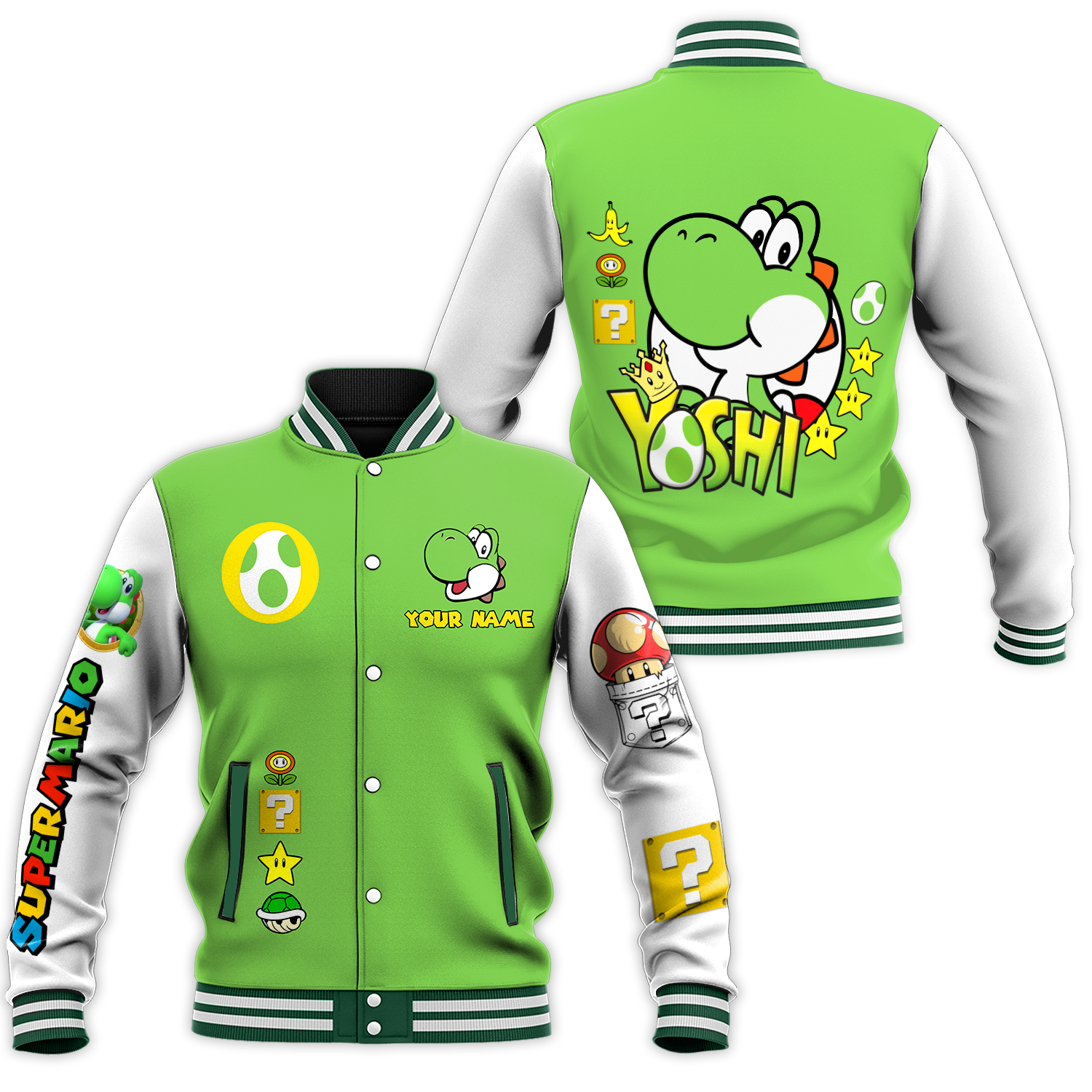 Custom Yoshi Hoodie From Super Mario Gaming
