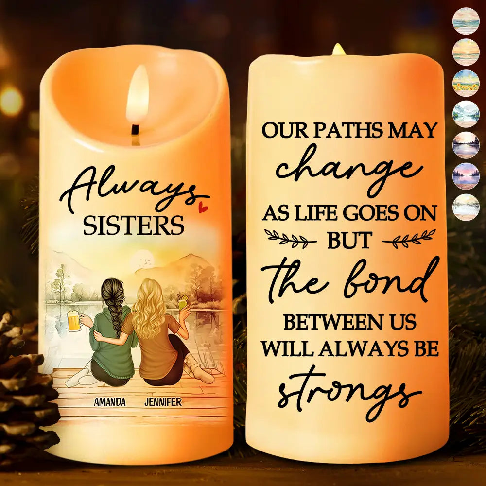 The Bond Between Us Will Always Be Strong - Personalized Led Candle