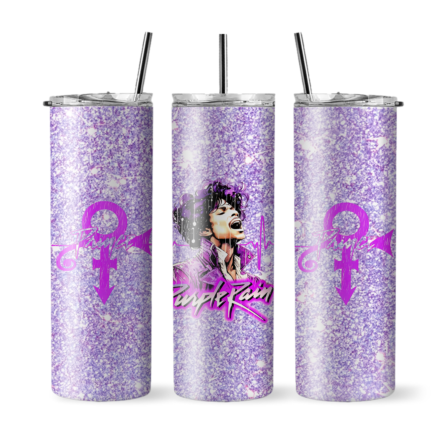 Prince 20 Oz Skinny Tumbler With Lid And Straw