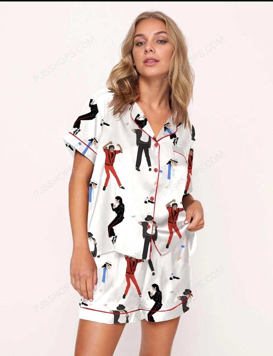 The King Of Pop Pajama Set  Silky Soft Sleepwear Inspired By Michael Jackson's Iconic Style