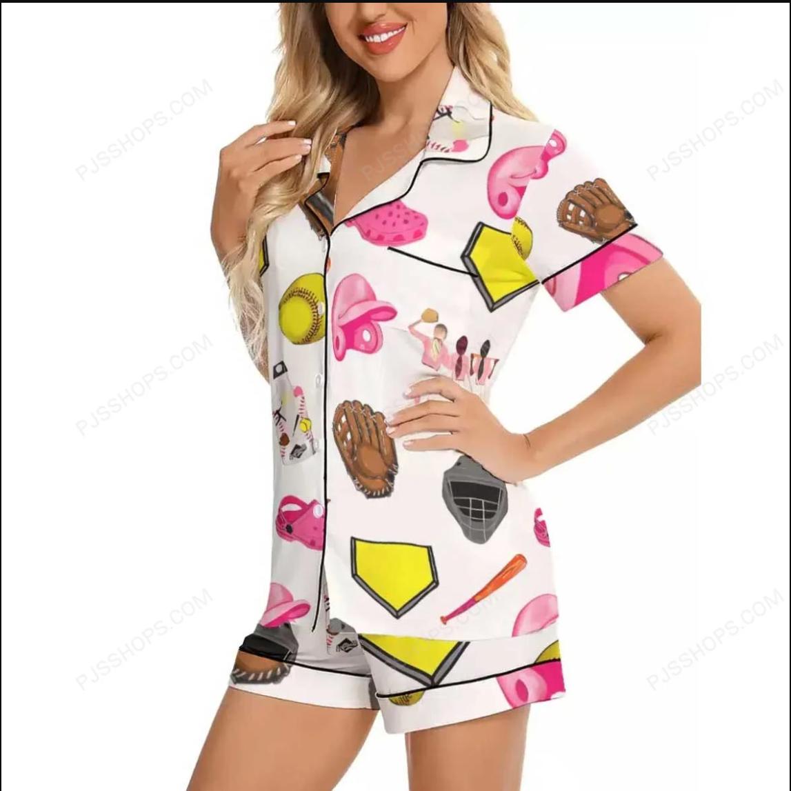 Softball Theme Pajama Set  Cozy, Sporty