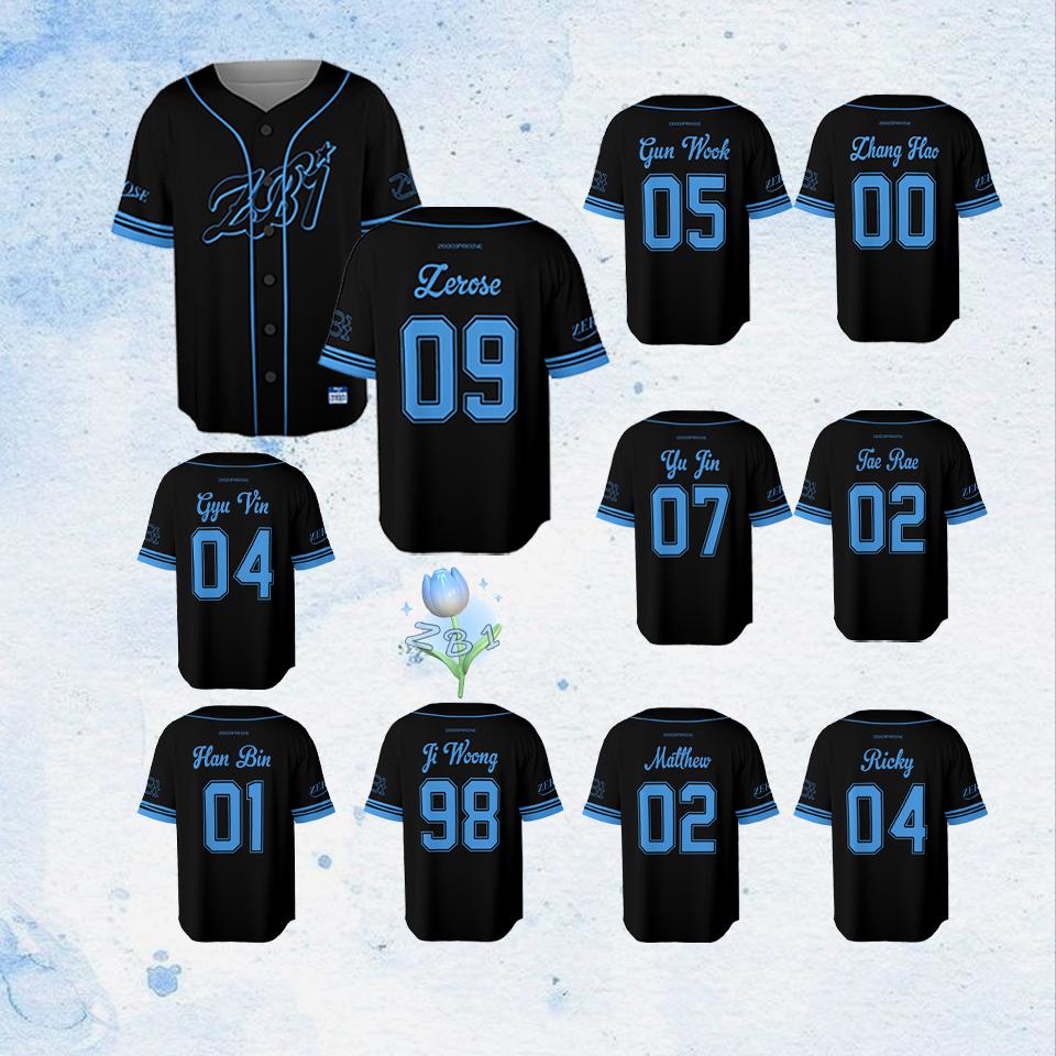 Zerobaseone Members Baseball Jersey, Kpop Jersey