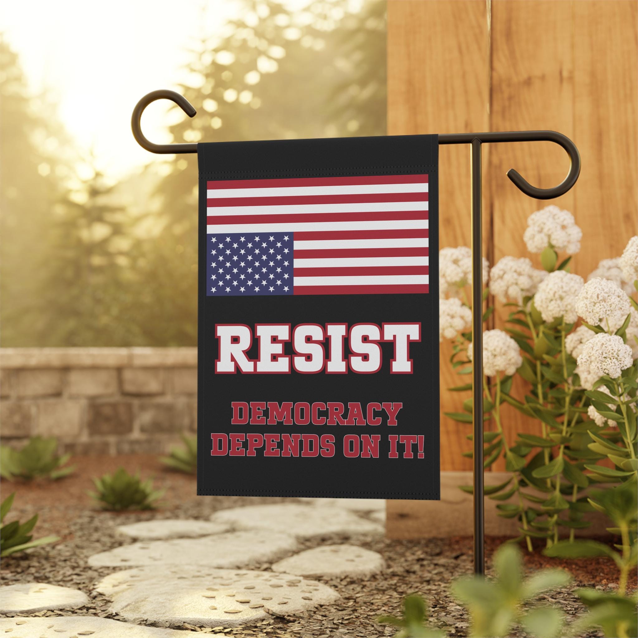 Upside Down American Flag Distress Signal Garden Flag