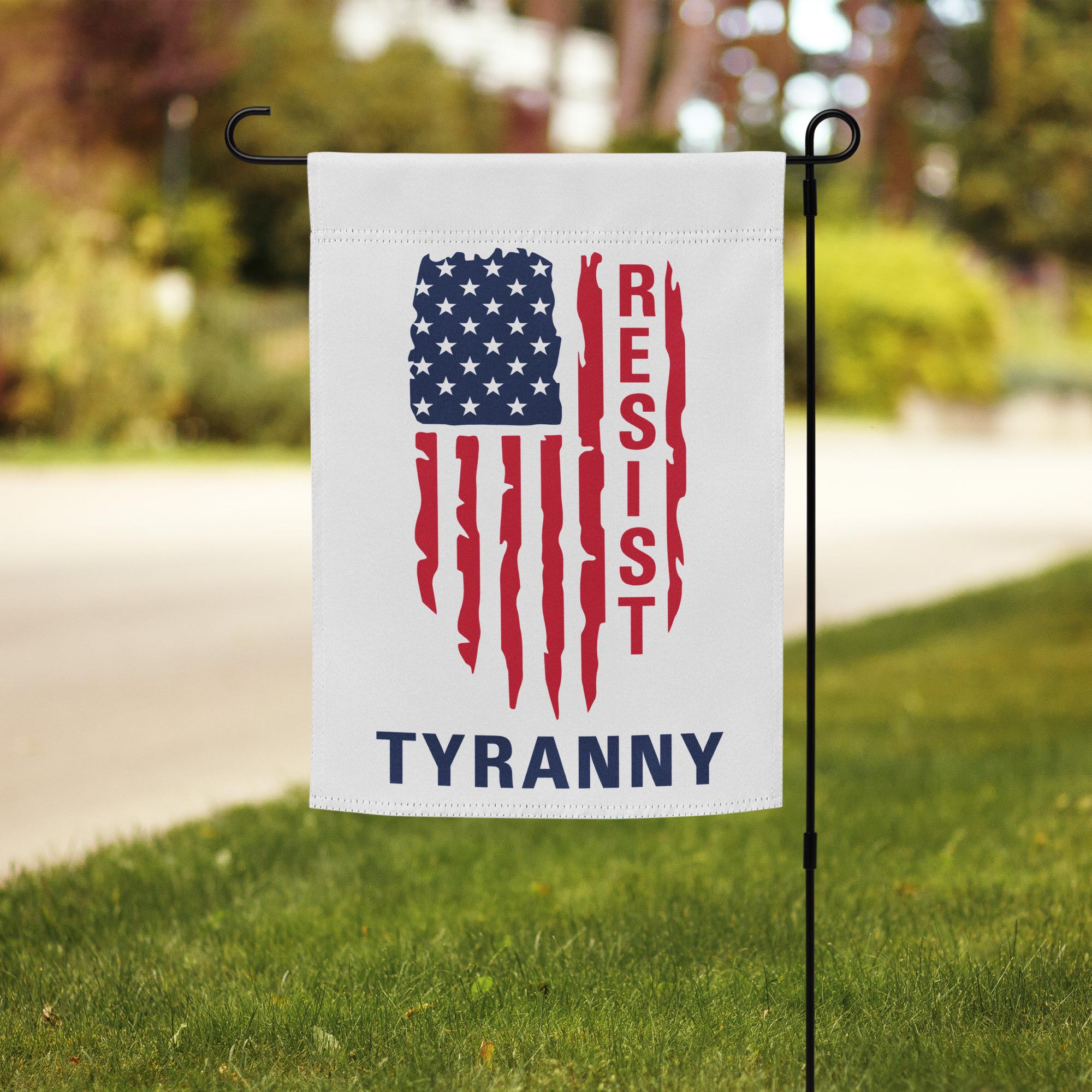 Democracy Garden Flag Resist Tyranny American Banner Democratic Resistance