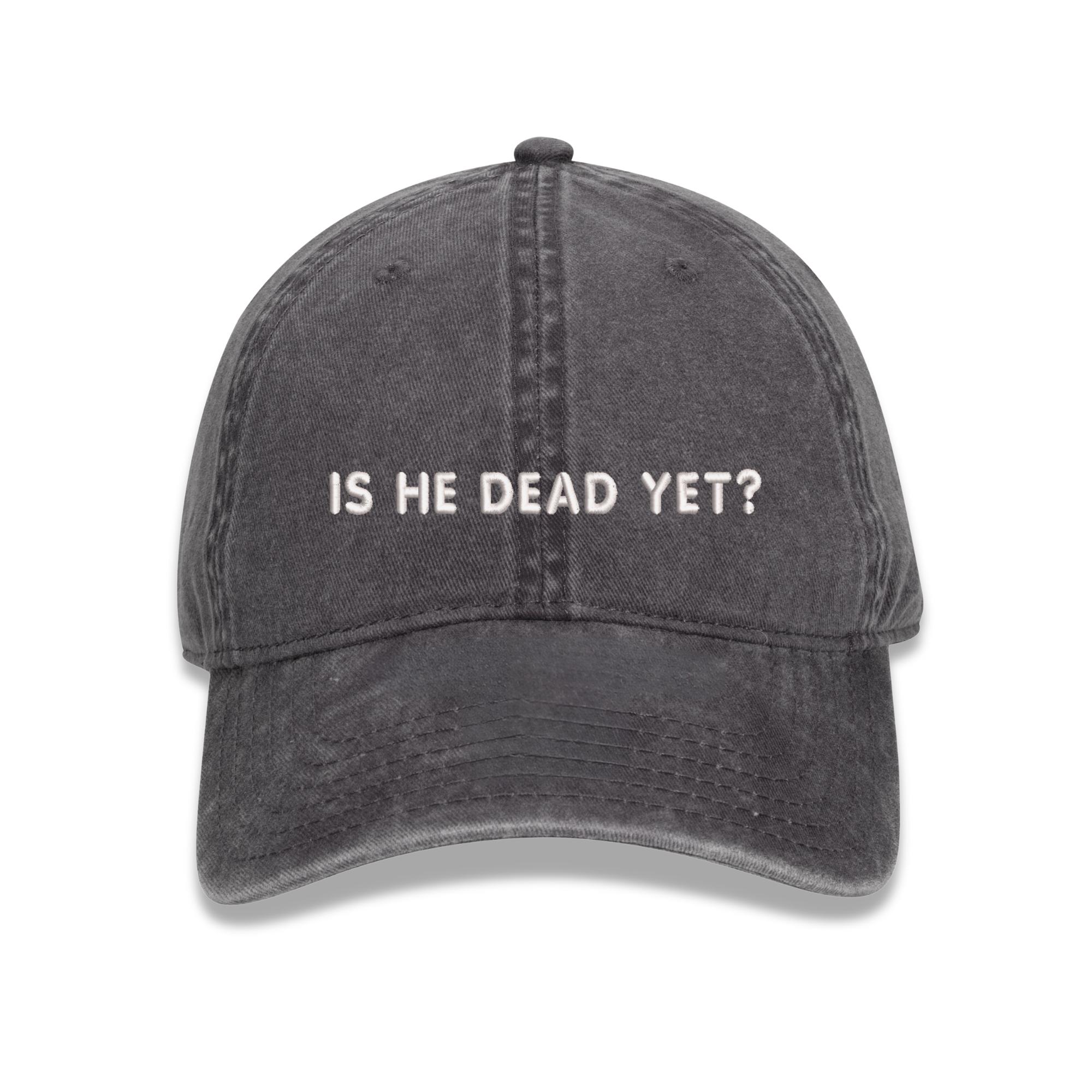 Embroidered Is He Dead Yet Retro Cap, Anti Trump Hat, Not Subtle Anti Trump