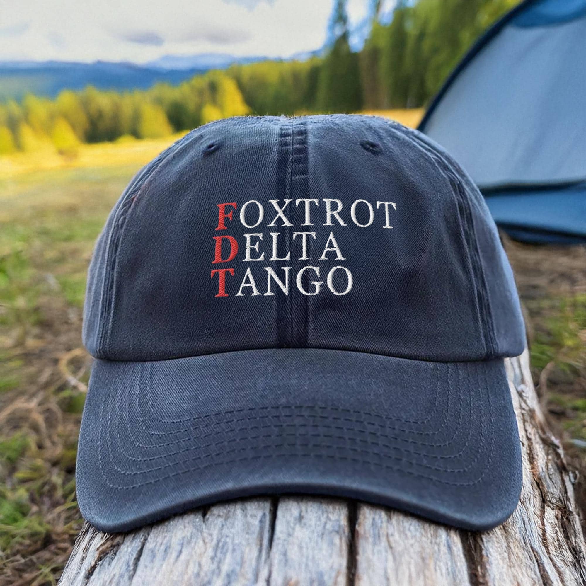 Foxtrot Delta Tango Embroidered Hat, Fdt Military Alphabet Anti Trump Hat