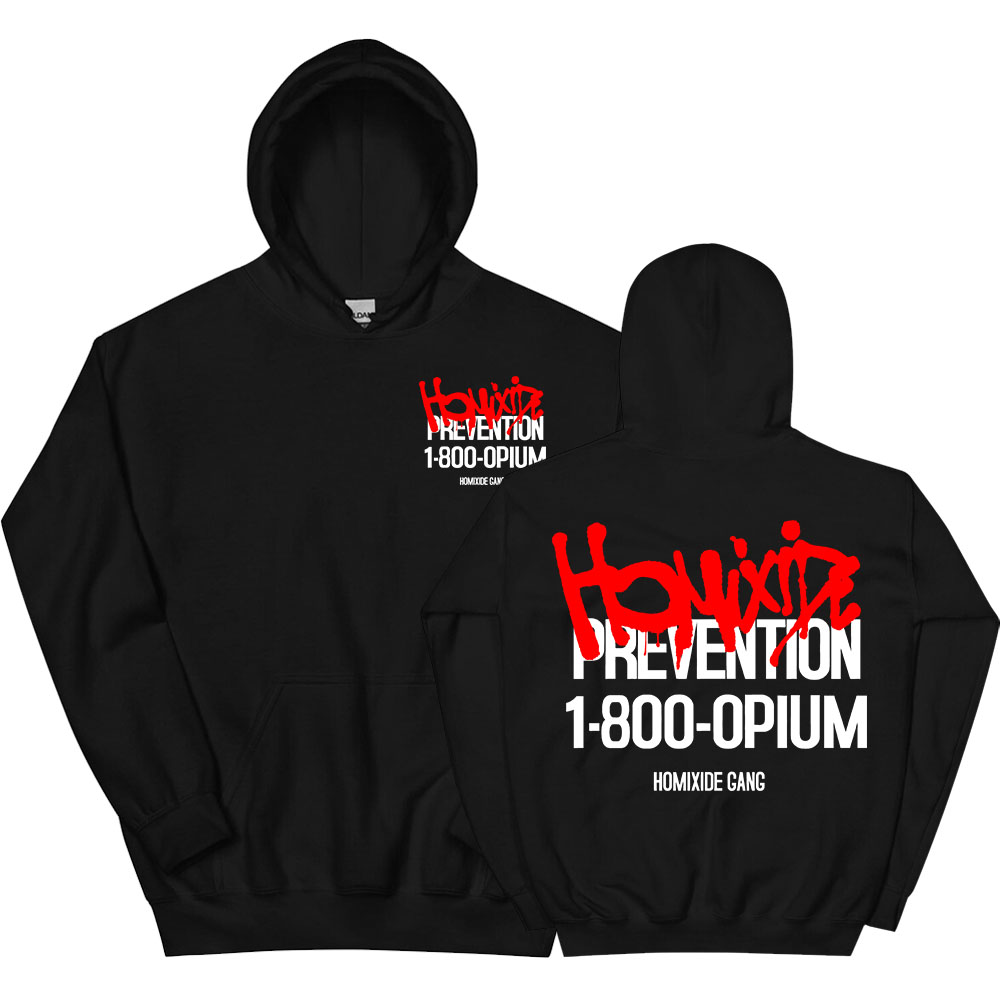 Streetwear Rock Band Homixide Gang Print Hoodies Men Clothing