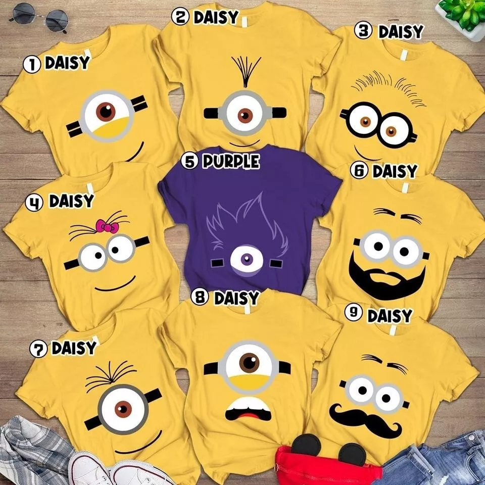 Minions Halloween Costume Shirt, Minions Group Costume T-shirt For Men Women