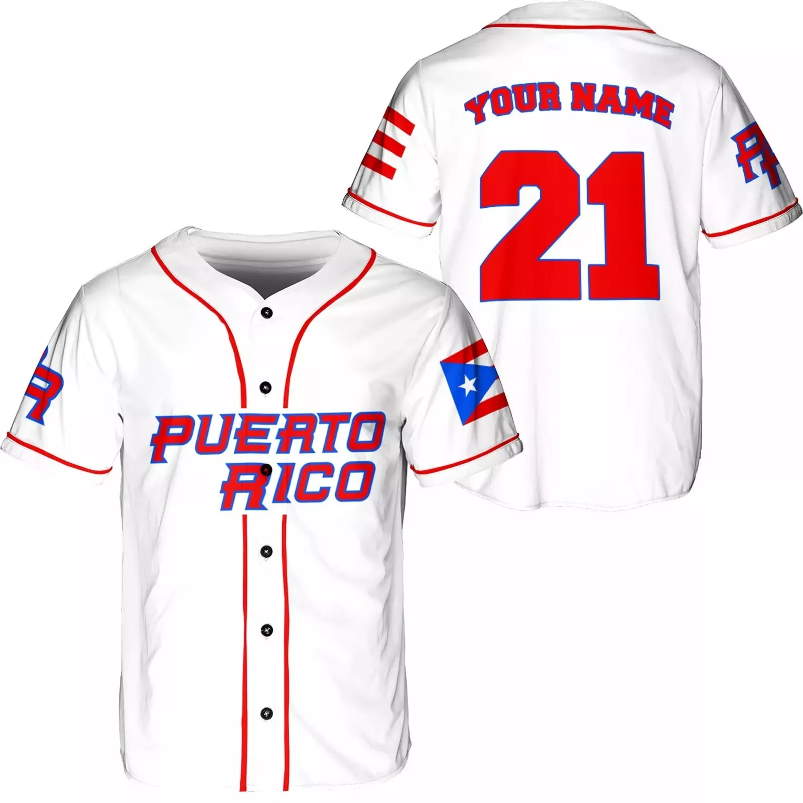 Personalized Sports Puerto Rico Baseball Jersey