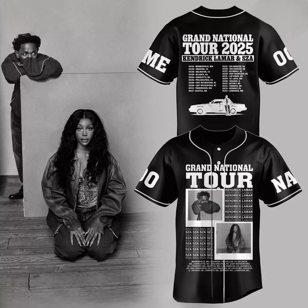 Ken Drick Lamar X Sza Grand National Tour 2025 Fan Jersey