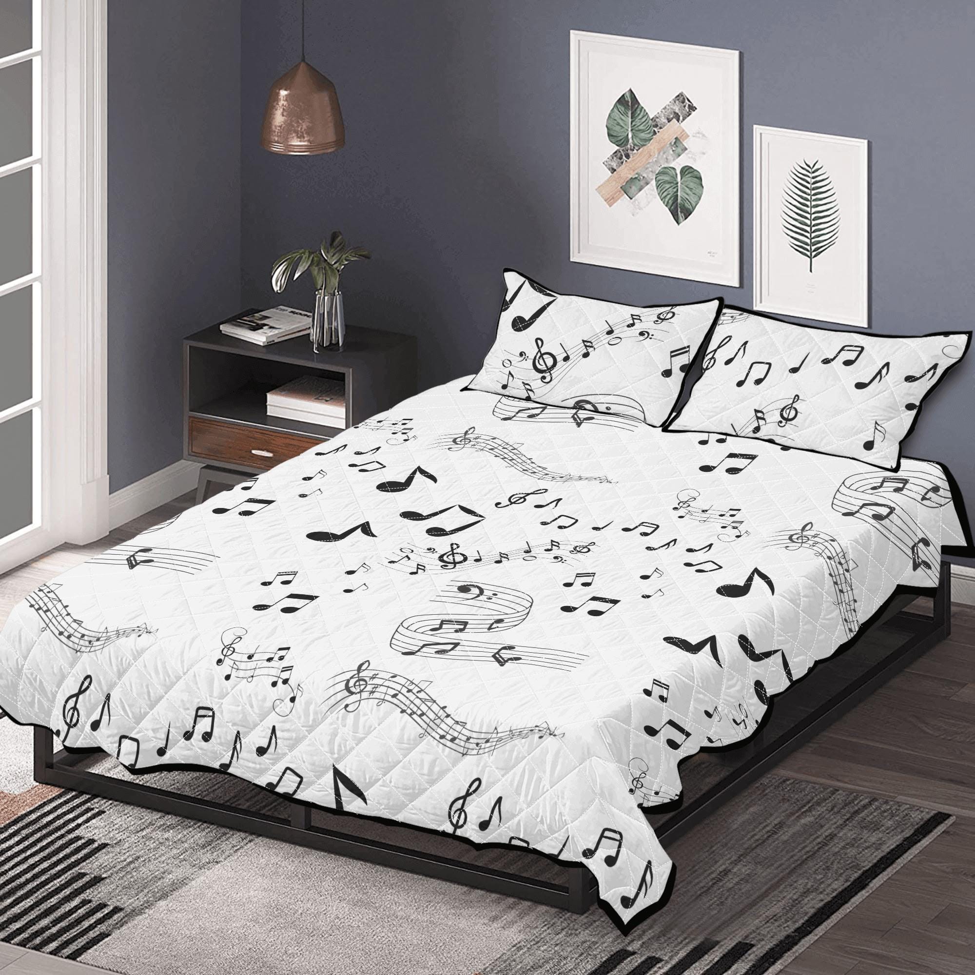 Starting Music School Quilt Bedding Set - Great Gift For Birthday, Merry Christmas