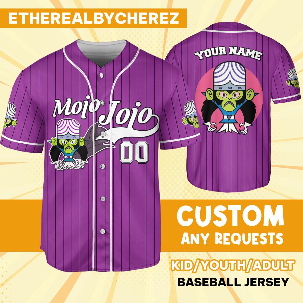 Personalize Mojo Jojo Baseball Jersey, Cartoon Baseball Team Outfit