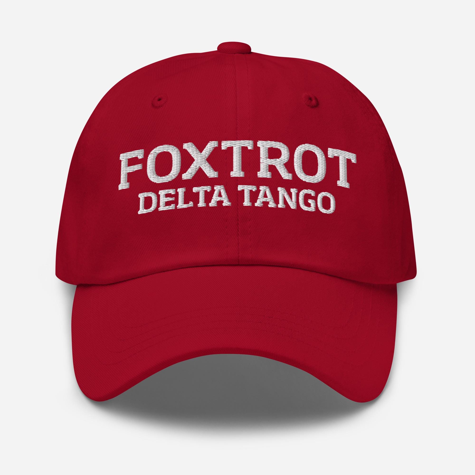 Foxtrot Delta Tango Hat - Red Trucker Hat Big Letters Embroidered Hat