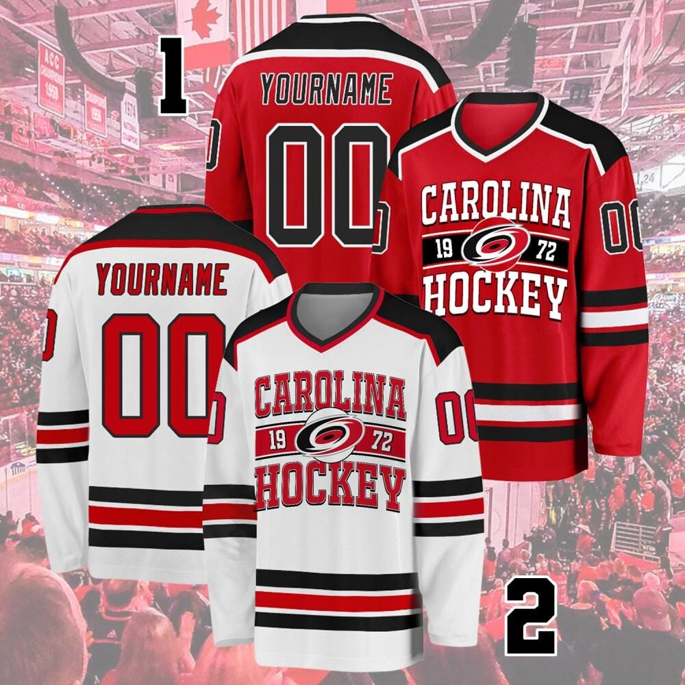 Customized Carolina Ice Hockey Jersey, Hurricanes Hockey Jersey