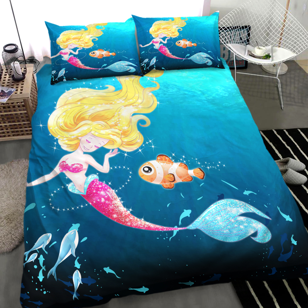 Mermaid Cartoon Fish Bedding Set
