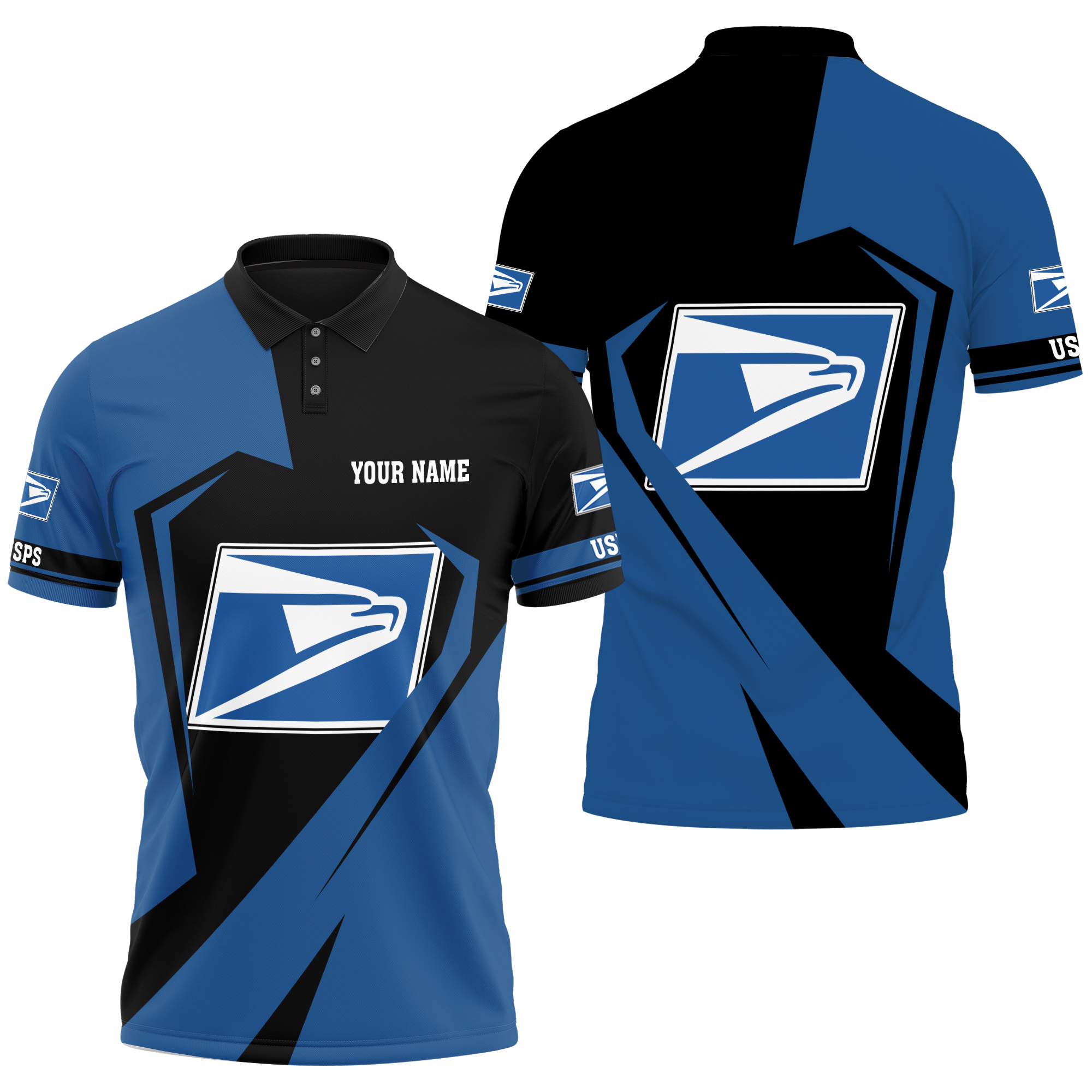 Personalized Postal Service Polo Shirt, United Sps 3d Printed Polo Shirt
