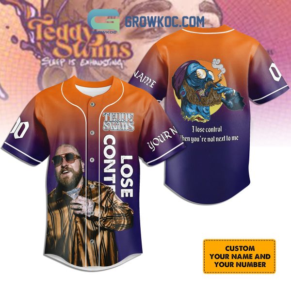 Personalized Teddy Swims Lose Control Baseball Jersey