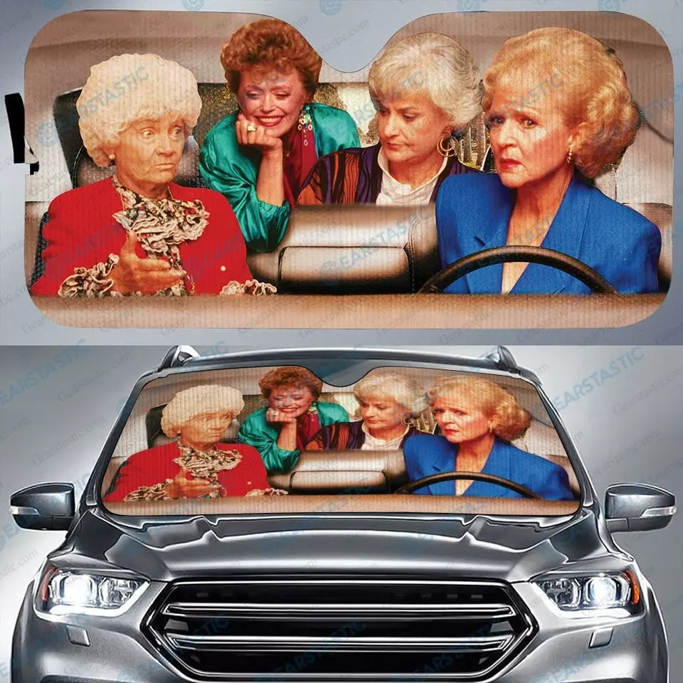 Stay Golden Car Sunshade, Auto Windshield Uv Protection, Funny Car Gift