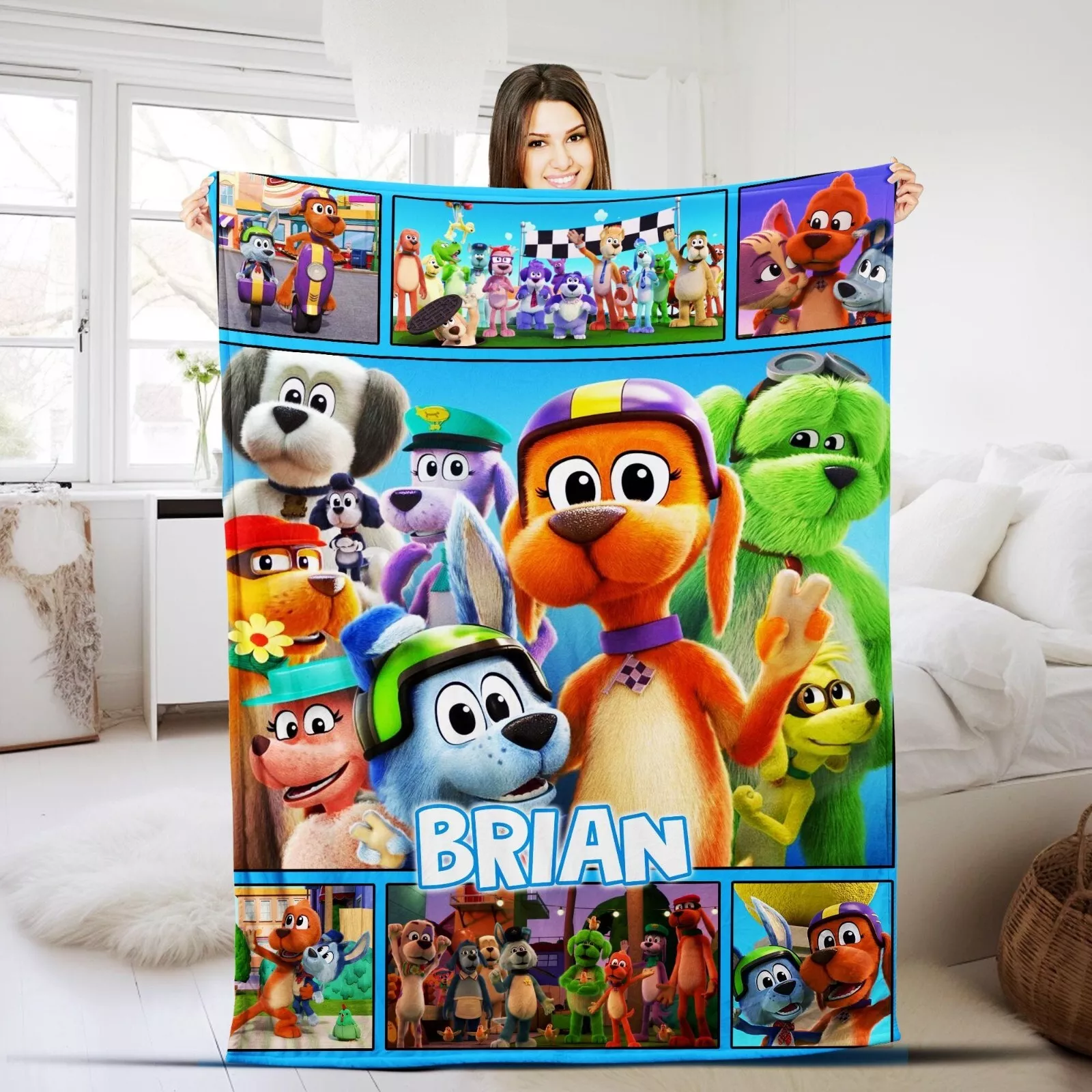 Personalized Go Dog Go Blanket, Go Dog Go Blanket, Baby Blanket, Custom Blanket