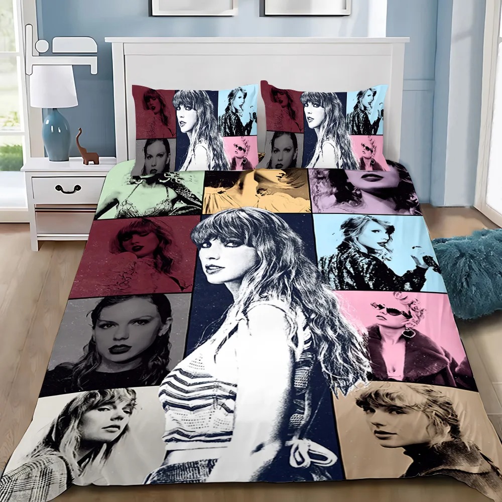 Pop Female Singer Taylors 3d Printing Bedding Set Celebrity Swift