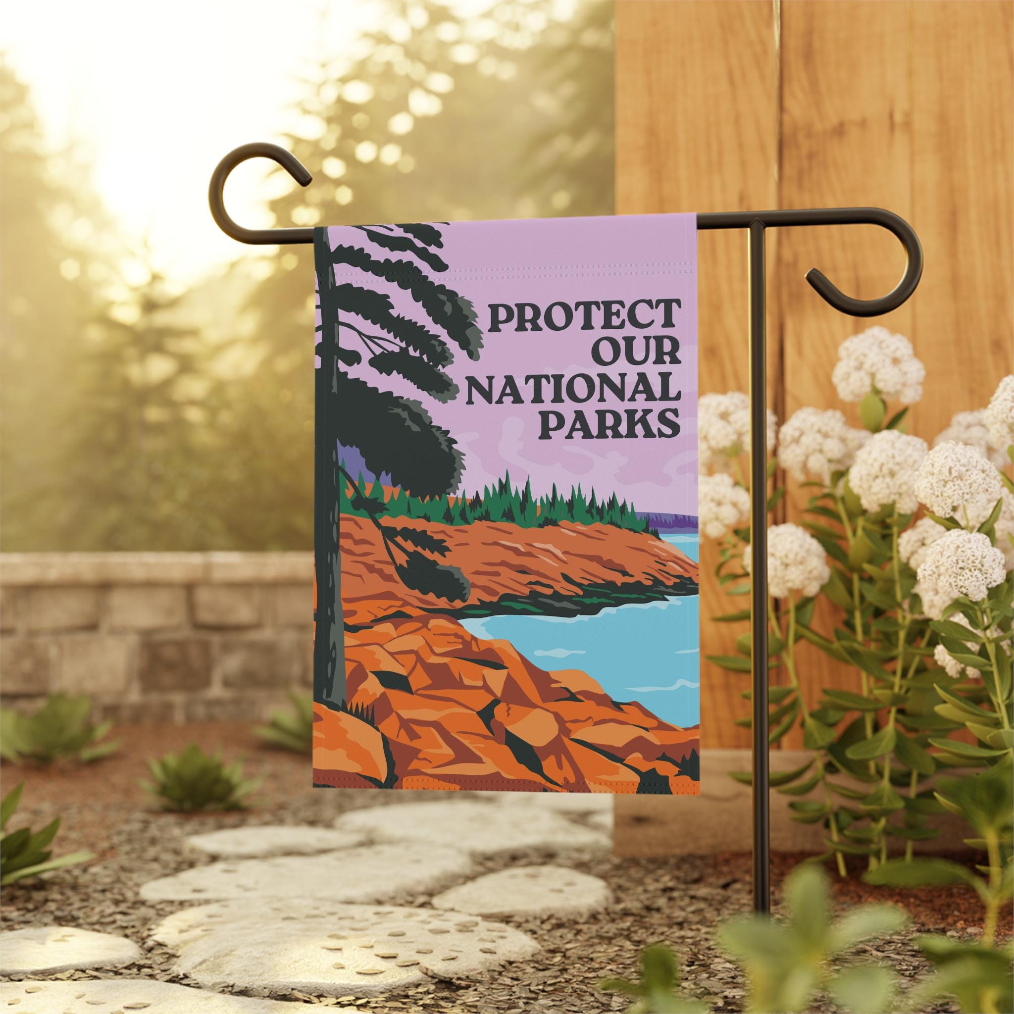 Protect Our National Parks Yard Banner, Resist Fascism, Anti Trump, Liberal Flag