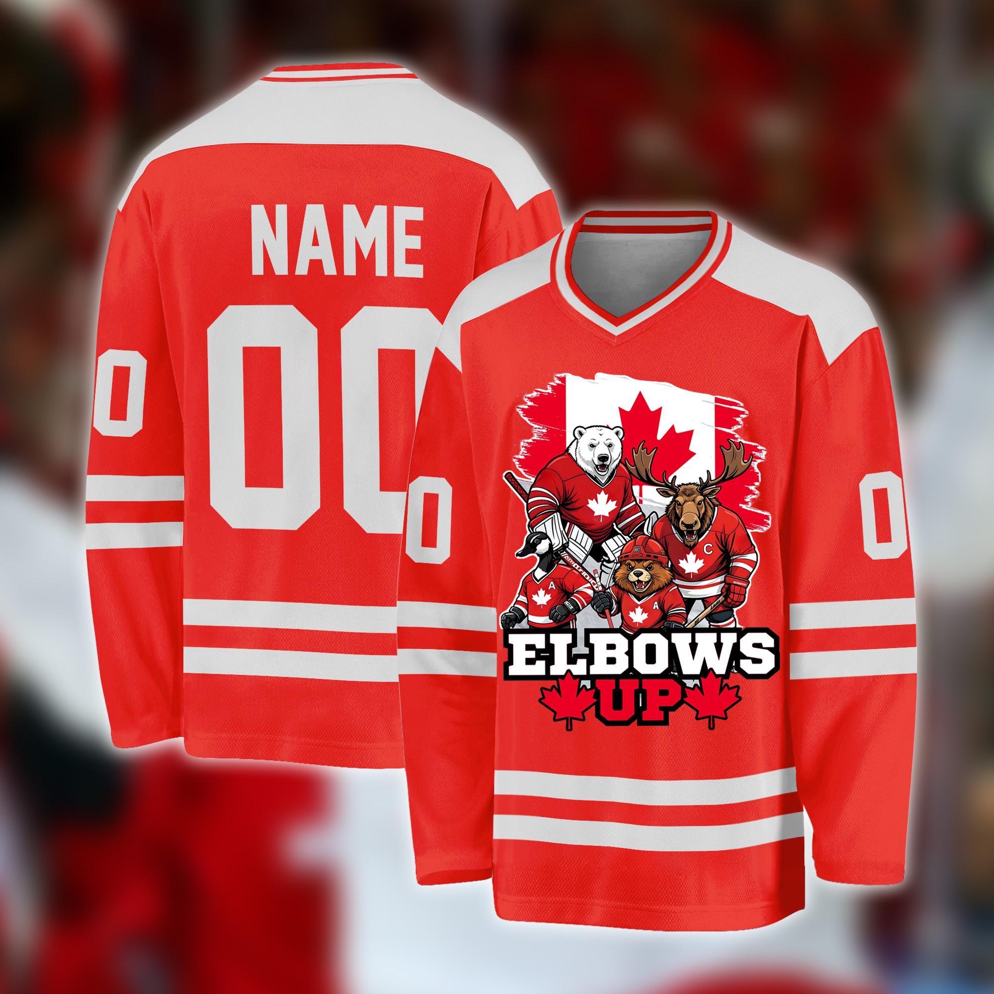 Elbows Up Hockey Jersey Shirt, Hockey Jersey Shirt, Elbows Up