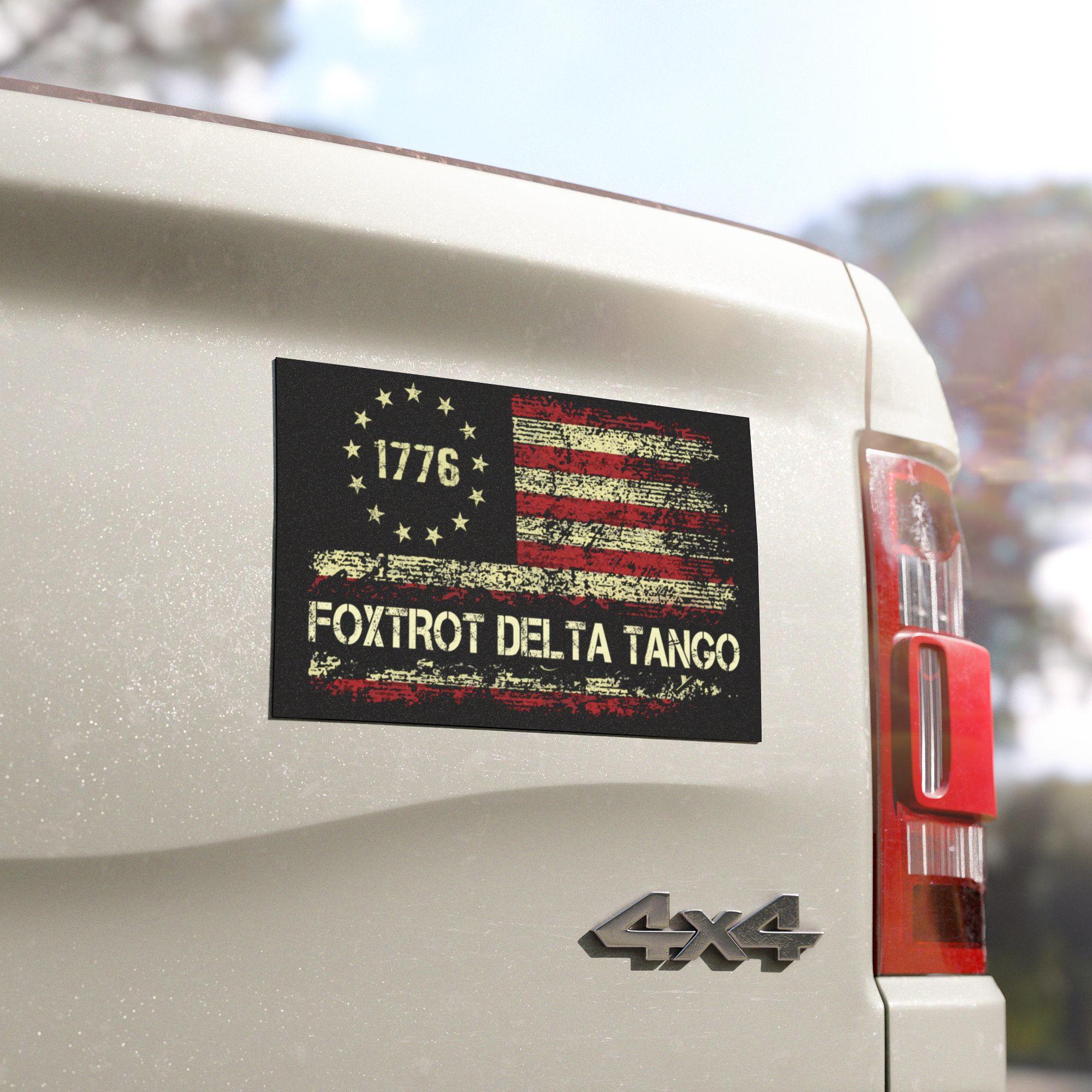 Foxtrot-delta-tango Anti-trump Car Magnet