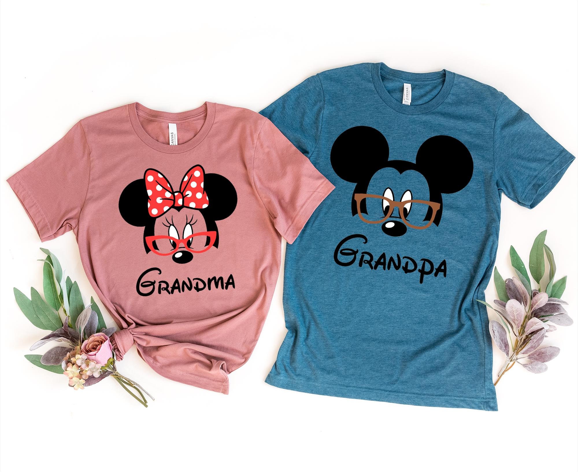 Disneyyy Grandpa And Grandma Shirt, Mickeyy Grandpa T-shirt, Minniee Grandma Tee, Mickeyy And Minniee Gift, Disneyyy Couple