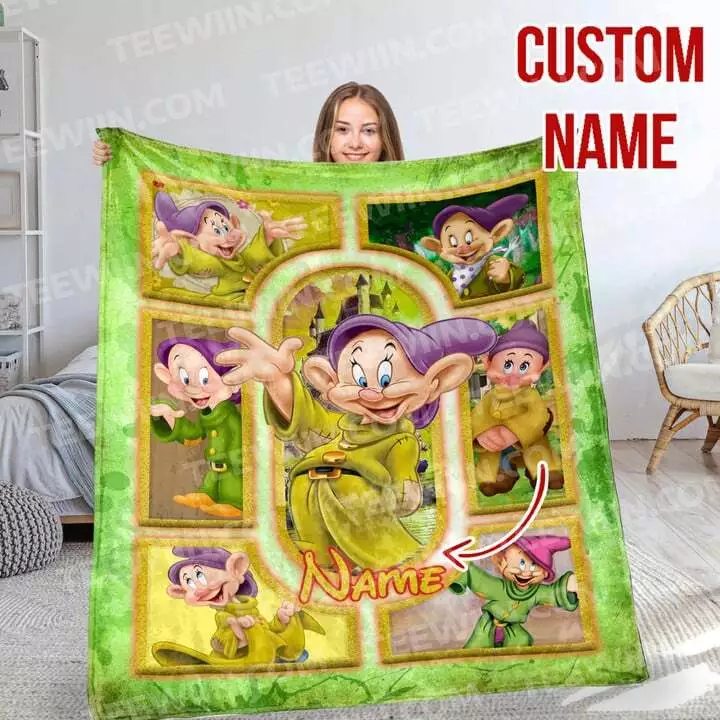 Personalized The Seven Dwarfs Blanket, Custom Name Blanket