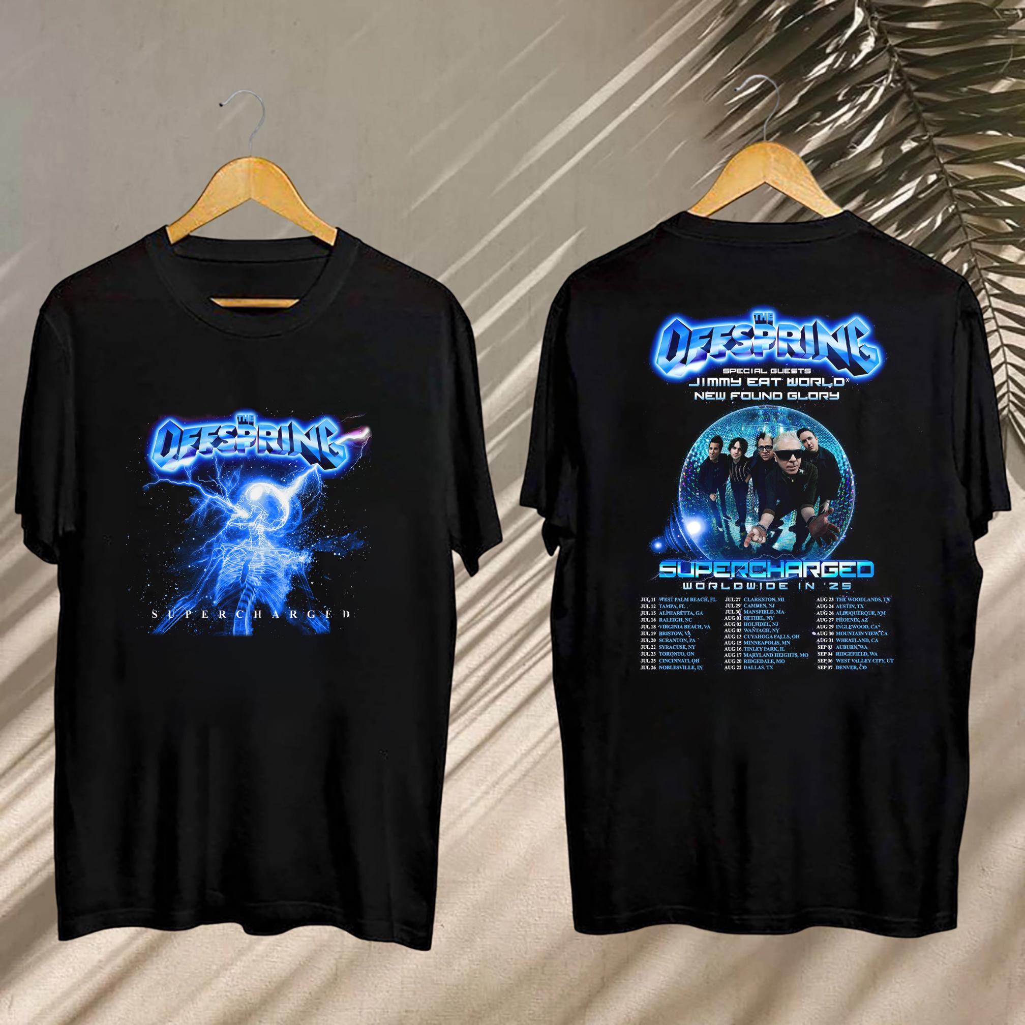 The Offspring Tshirt, The Offspring Supercharged Worldwide In '25 Shirt, The Offspring Concert