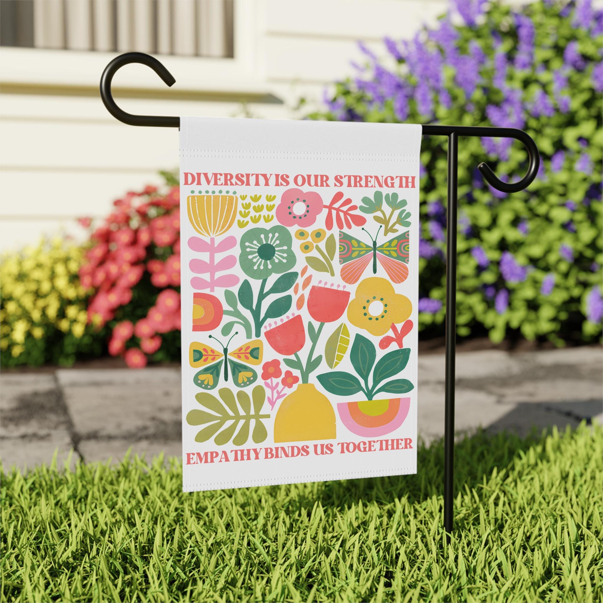 Diversity Garden Flag Subtle Resistance Garden Banner Anti-trump Garden Flag