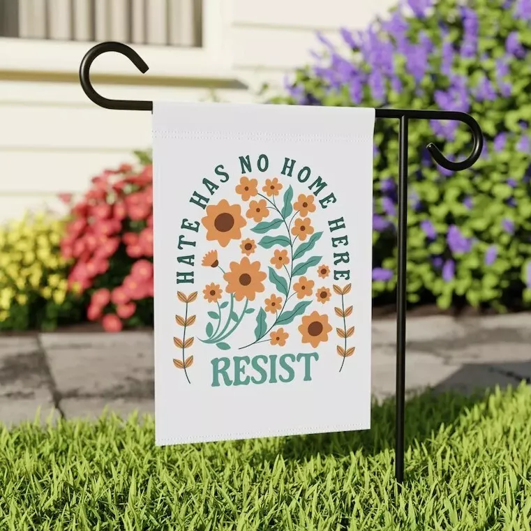 Subtle Anti Trump Garden Flag, Resistance Yard Flag